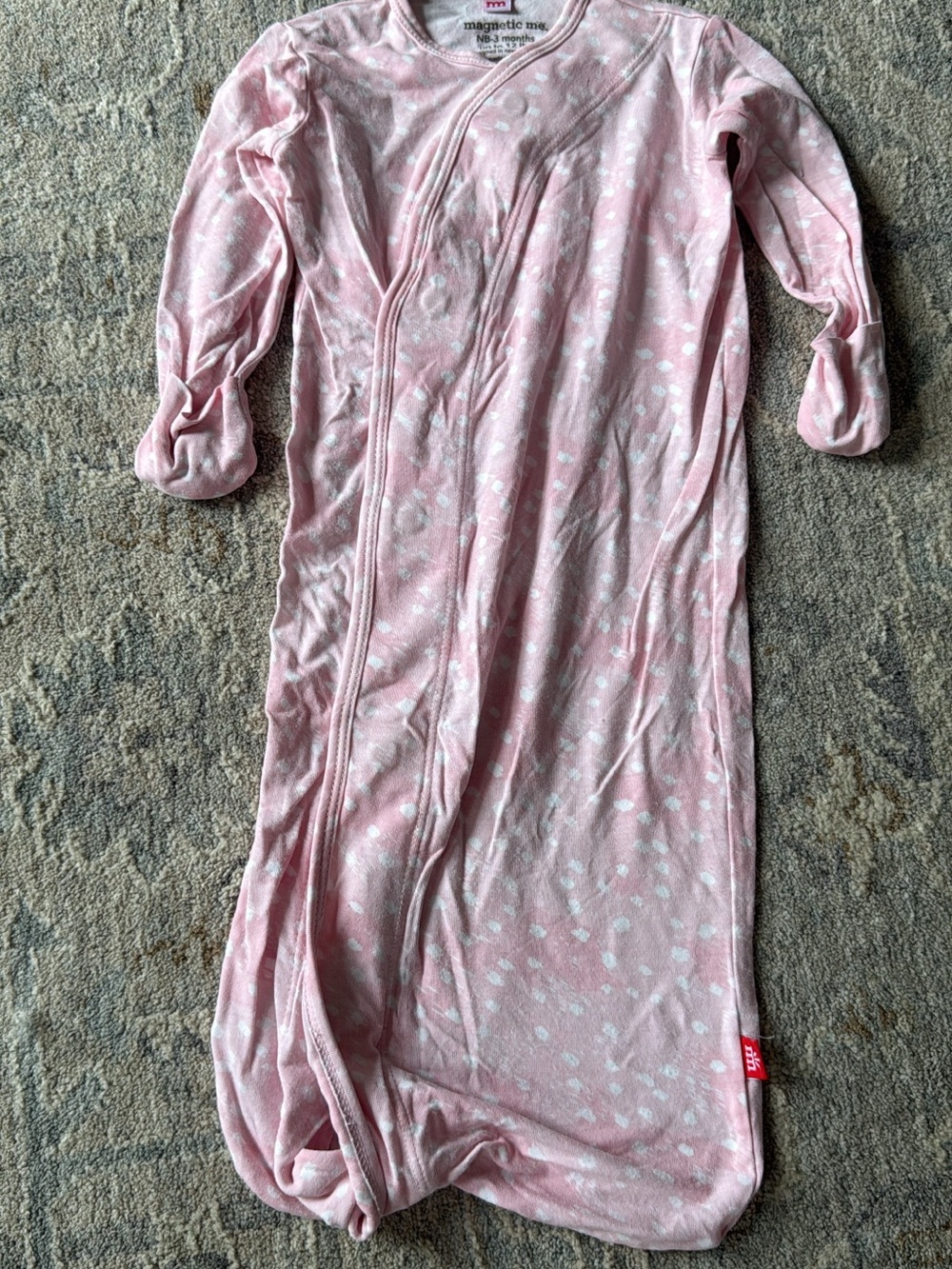 Magnetic Me Pink Heart-Print Baby Sleep Sack